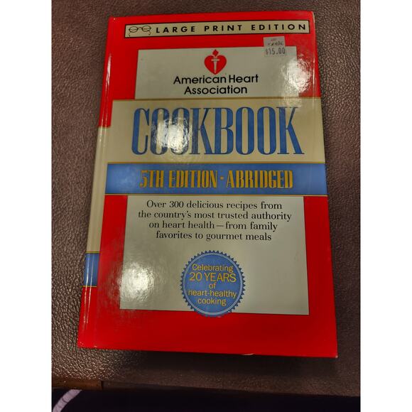 American‎ Heart Association Cookbook 5th Abridged Edition Large Print - Picture 1 of 4